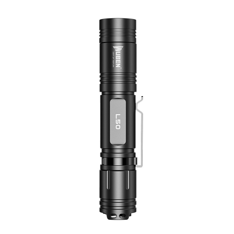 Wuben L50 Rechargeable 18650 EDC Flashlight -Black- SideL50 Rechargeable 18650 EDC Flashlight_4