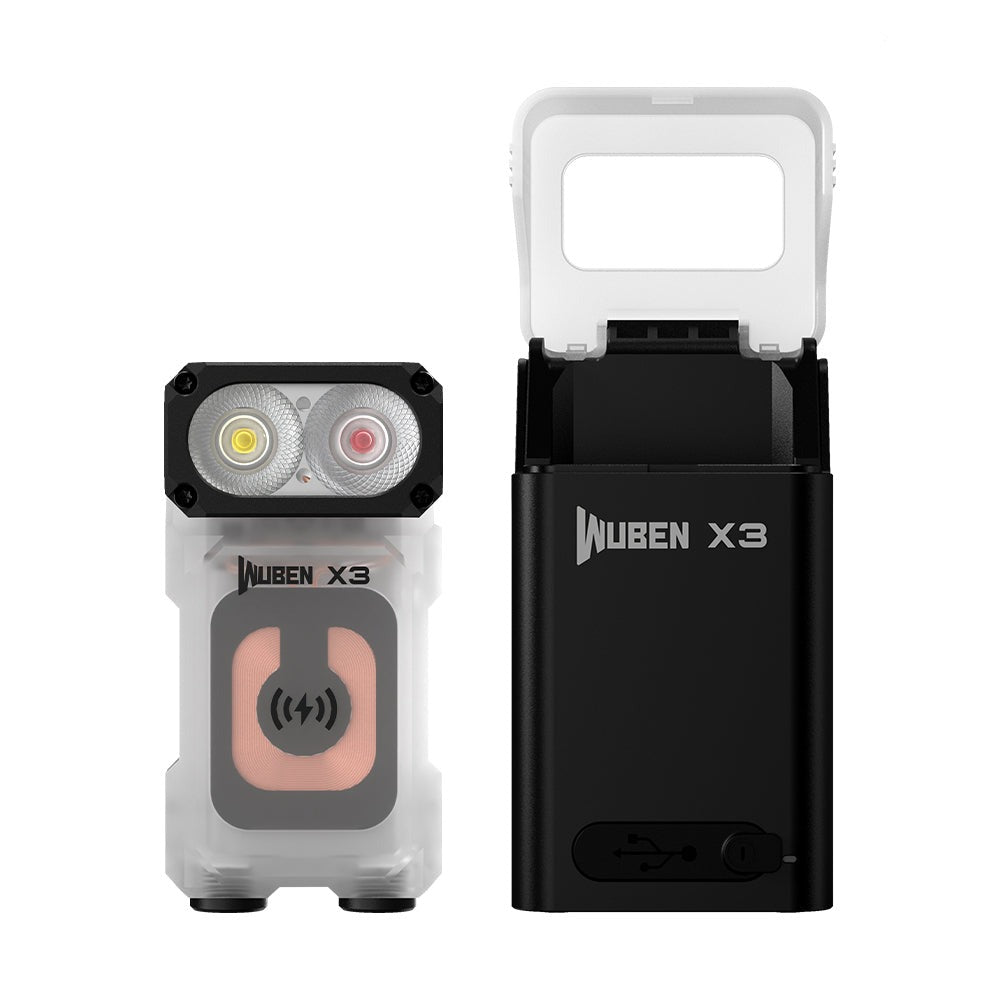 Wuben X3 Best EDC Flashlight - Home and Outdoor Owl Light/Flat